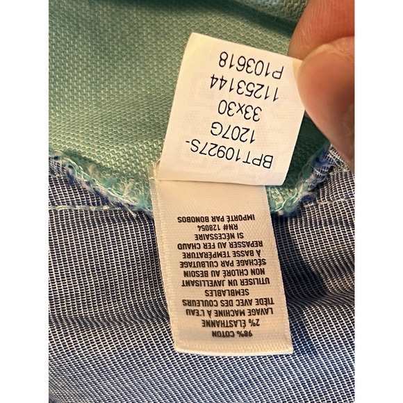 Bonobos Slim Fit Pants Men 33 /30 Light Green Cotton Stretch Preppy Golf Resort - Picture 9 of 11